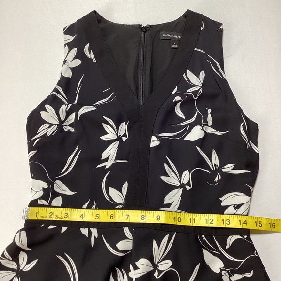 Banana Republic Black and White Handkerchief-Hem Dress - Picture 12 of 12